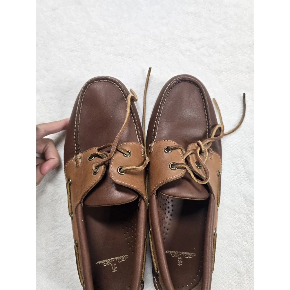 Brooks Brothers Men's Leather Boat Shoes Size 9 D Brown Deck‎ Shoes